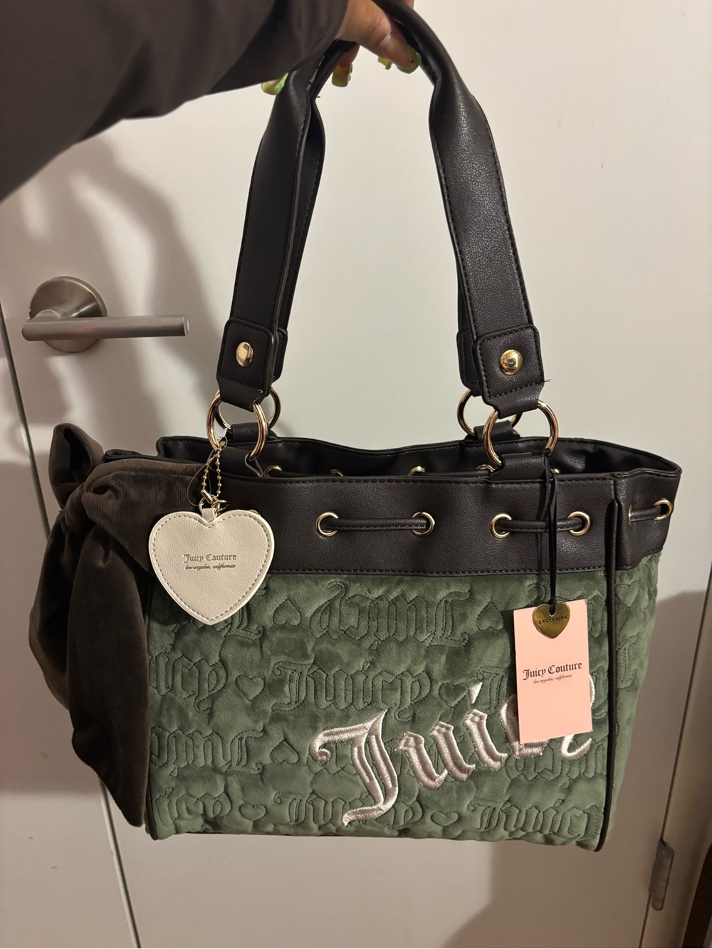 Juicy Couture vintage dream tote color is super green
